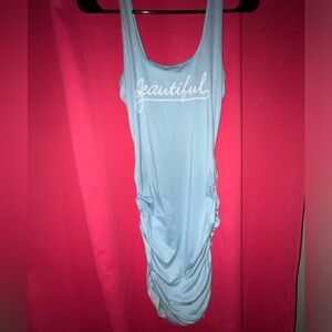 Long blue summer dress